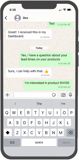 WhatsApp Chat conversation example