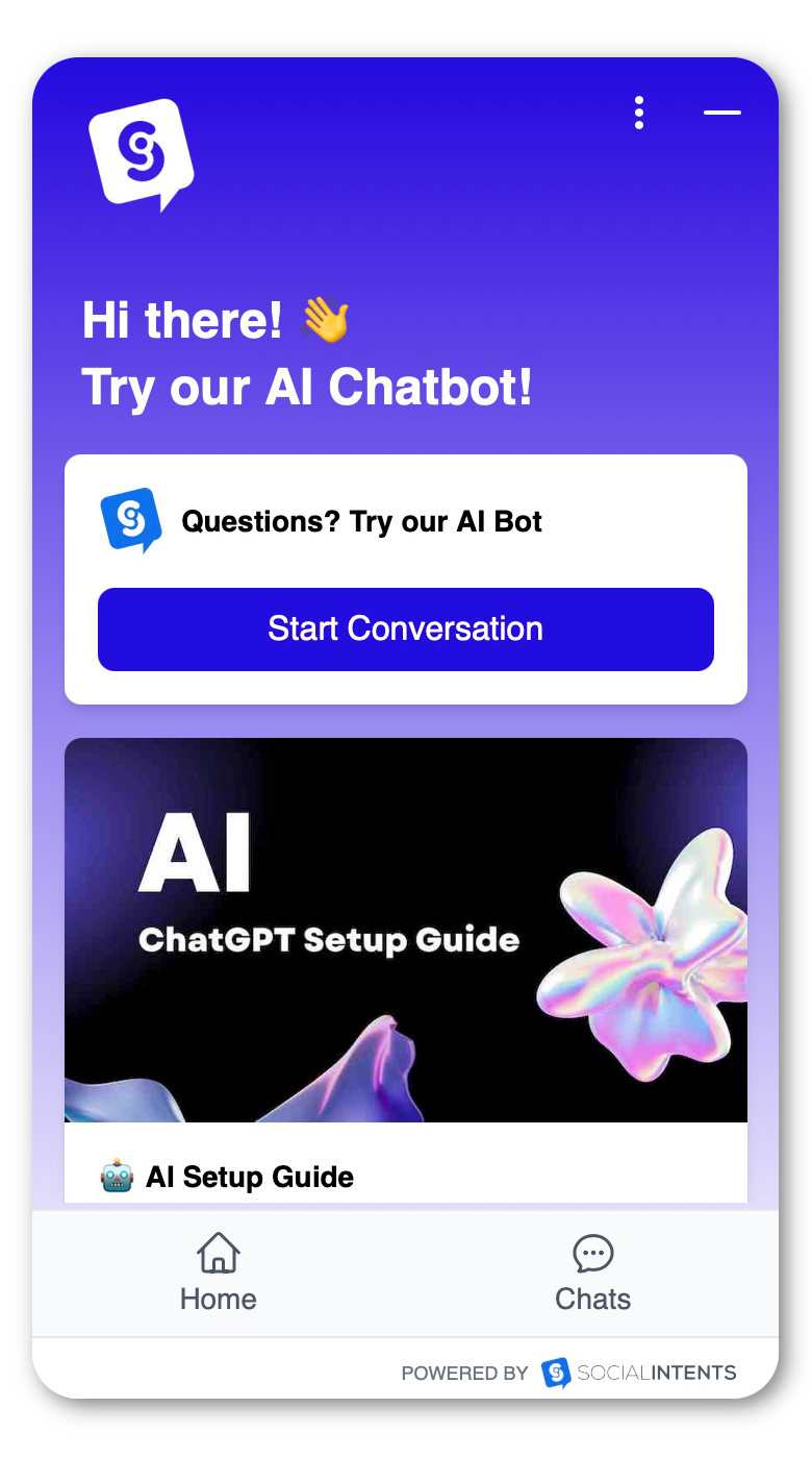 Live chat software widget showing customer conversation